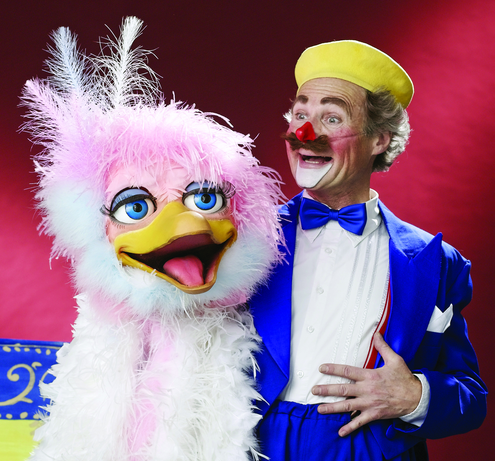 Benny Schumann og fugl med åben mund