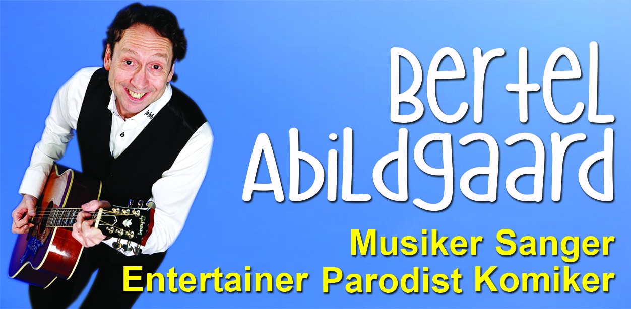 Bertel Abildgaard med guitar og tekst