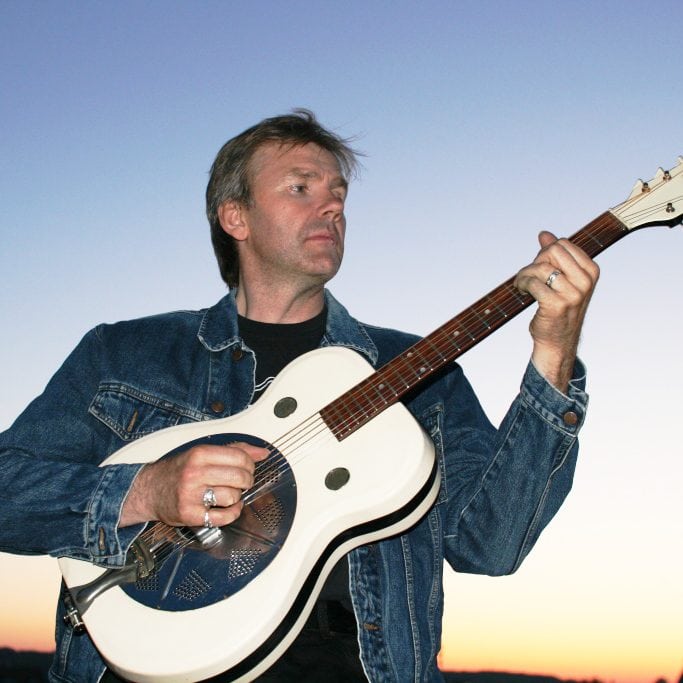 Max Wolff med solnedgang i baggrunden