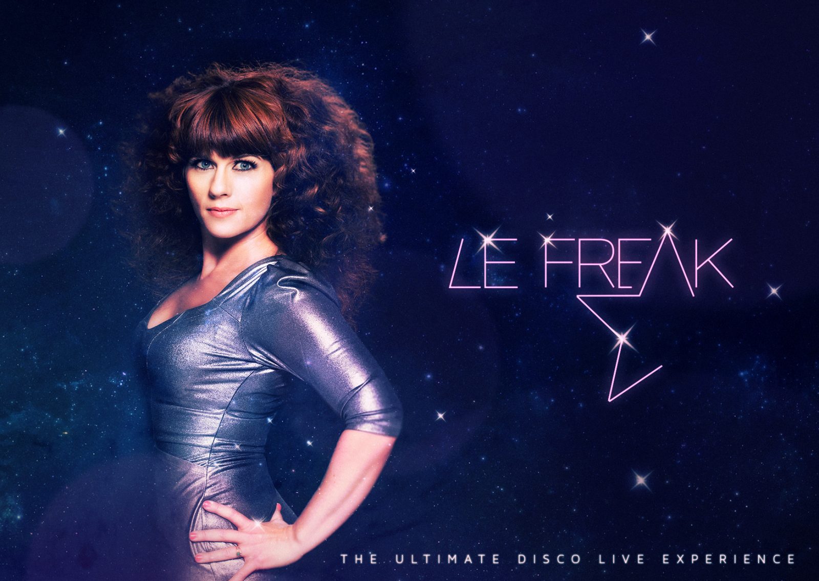 Le Freak med mørkeblå baggrund