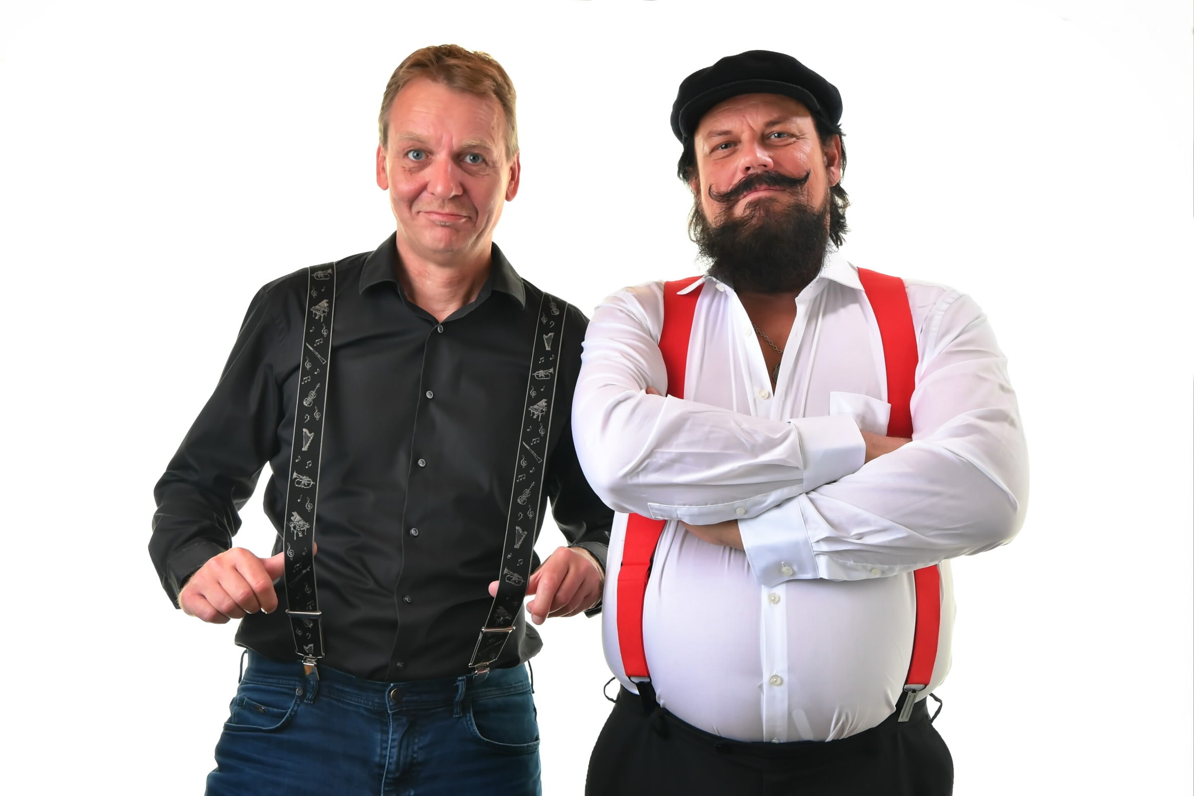 to mænd hvid baggrund. John Mogensen LIVE