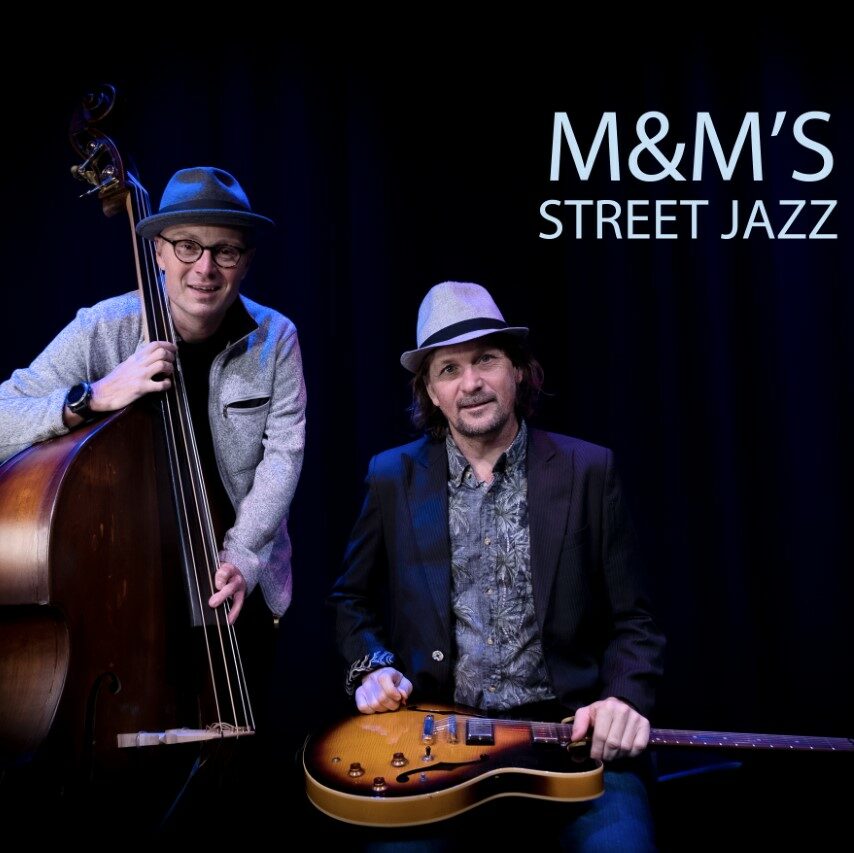 M & M's Street Jazz kvadratisk med instrumenter